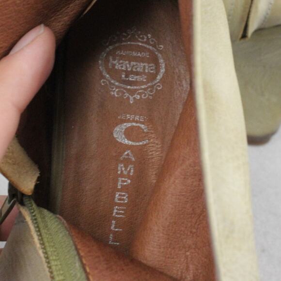 Jeffrey Campbell Ticks Y2K Platform Bootie Womens Sz 8M Greige Grunge Rock - Picture 6 of 7